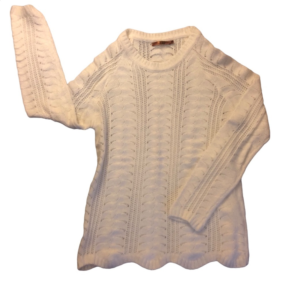 Belldini White Knit Sweater Christmas Sweater Dinner Event